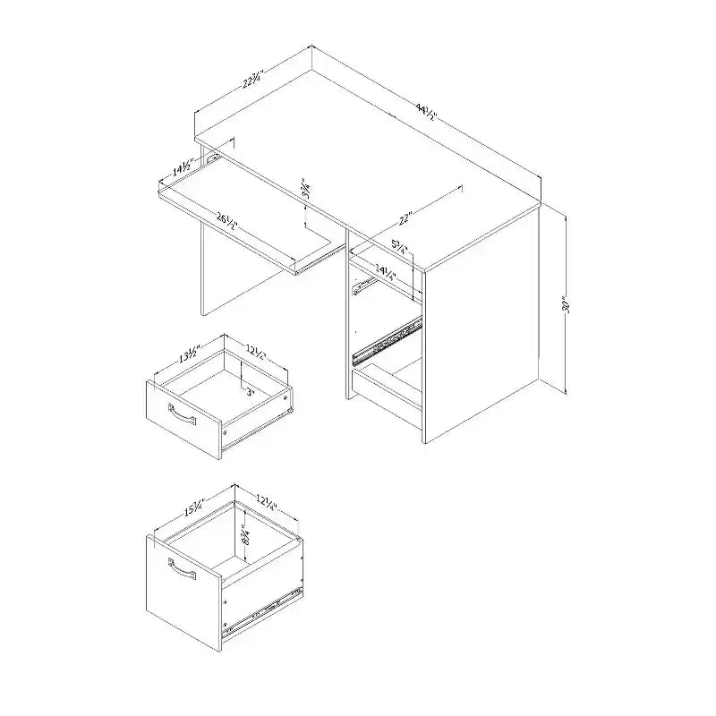 HomeStock Kids Desks with Open Storage Shelf