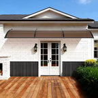 VEVOR Awnings for Door Entrance, 38 x 117 in, Exterior Front Door Window Awnings with Drainage & ABS Bracket, Rain Snow Sun Protection, Brown