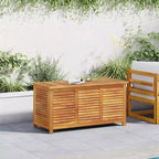 vidaXL Garden Storage Box with Louver Outdoor Patio Furniture Solid Wood Acacia