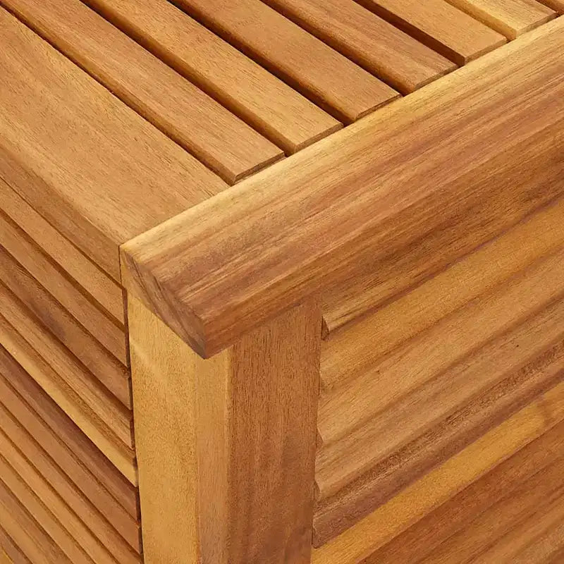vidaXL Garden Storage Box with Louver Outdoor Patio Furniture Solid Wood Acacia
