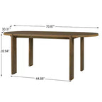 Christopher Knight Home Thiago Modern 7 Piece Rubberwood Dining Set with Curved Backrest and Oval Table