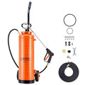VEVOR Industrial Sprayer, 4.5 Gallons Large Capacity, Stainless Steel Concrete Sprayer with Ergonomic Handle & Removable Cart, 48 & 120 Hose,Orange
