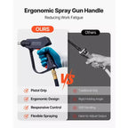 VEVOR Industrial Sprayer, 4.5 Gallons Large Capacity, Stainless Steel Concrete Sprayer with Ergonomic Handle & Removable Cart, 48 & 120 Hose,Orange