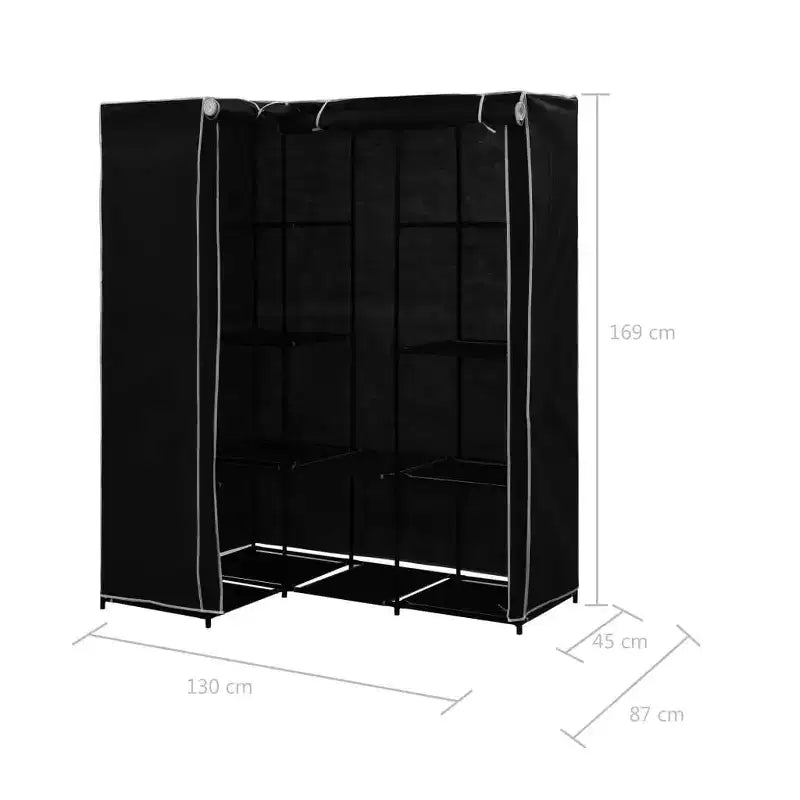 vidaXL Closet Corner Wardrobe Bedroom Closet Freestanding Clothing Rack Rail