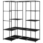 vidaXL Closet Corner Wardrobe Bedroom Closet Freestanding Clothing Rack Rail