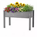 Large Raised Garden Bed with Legs, 48 L x 24 W x 30 H, Made of Solid Wood