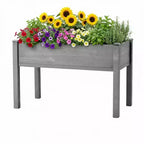 Large Raised Garden Bed with Legs, 48 L x 24 W x 30 H, Made of Solid Wood