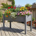 Large Raised Garden Bed with Legs, 48 L x 24 W x 30 H, Made of Solid Wood