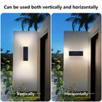 YANSUN 14in2 Lights Modern Matte Black Outdoor Porch Light Patio Light,2 Lights with Tempered Glass Cover Waterproof Wall Sconce 2 Pack