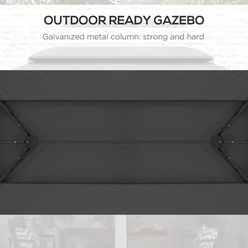 Outdoor Gazebo Canopy Shelter,Patio Gazebo,with Netting,Vented Roof