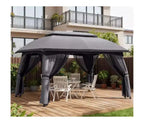 Outdoor Gazebo Canopy Shelter,Patio Gazebo,with Netting,Vented Roof