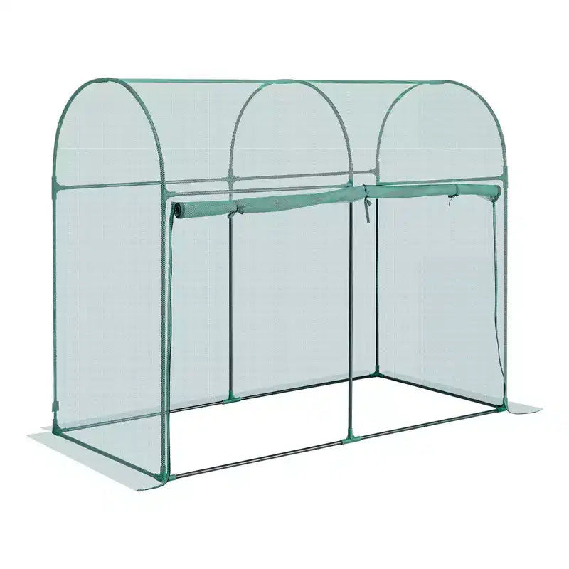 Crop Cage, 5.9 x 2.98 x 4.9 ft Plant Protection Tent with Zippered Door, Wind-Resistant Tall Crop Cage, Easy to Install