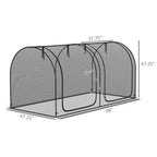 Plant Protection Tent,Crop Cage with Two Zippered Doors,Storage Bag and Ground Stakes, for Garden,Yard,Lawn