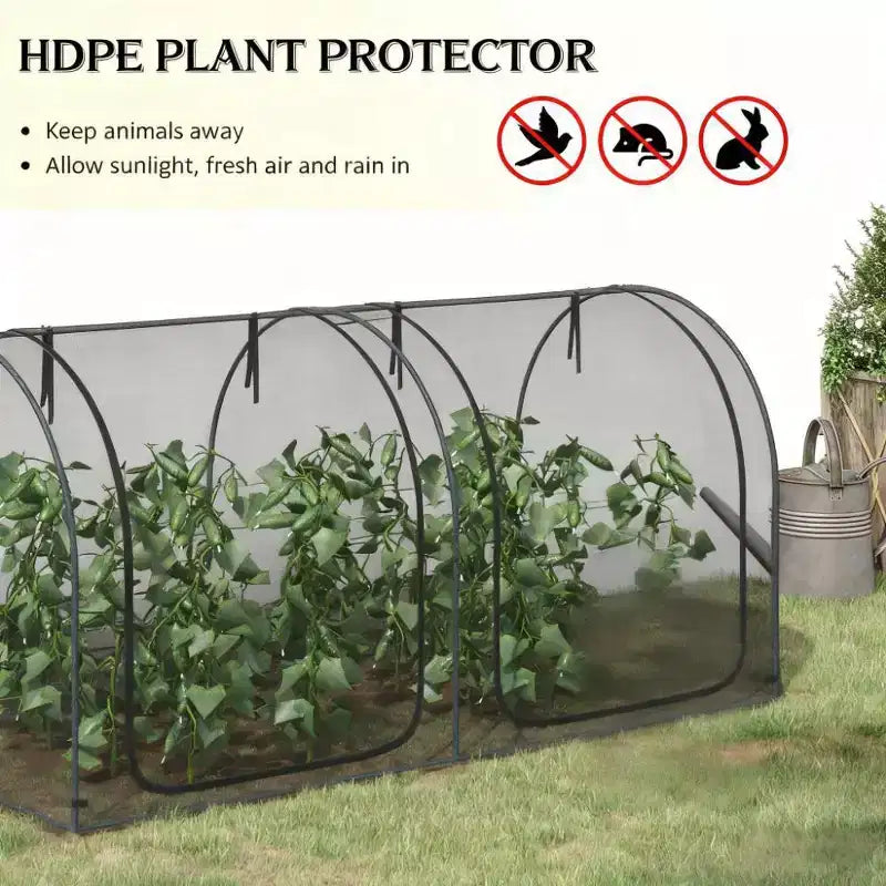 Plant Protection Tent,Crop Cage with Two Zippered Doors,Storage Bag and Ground Stakes, for Garden,Yard,Lawn