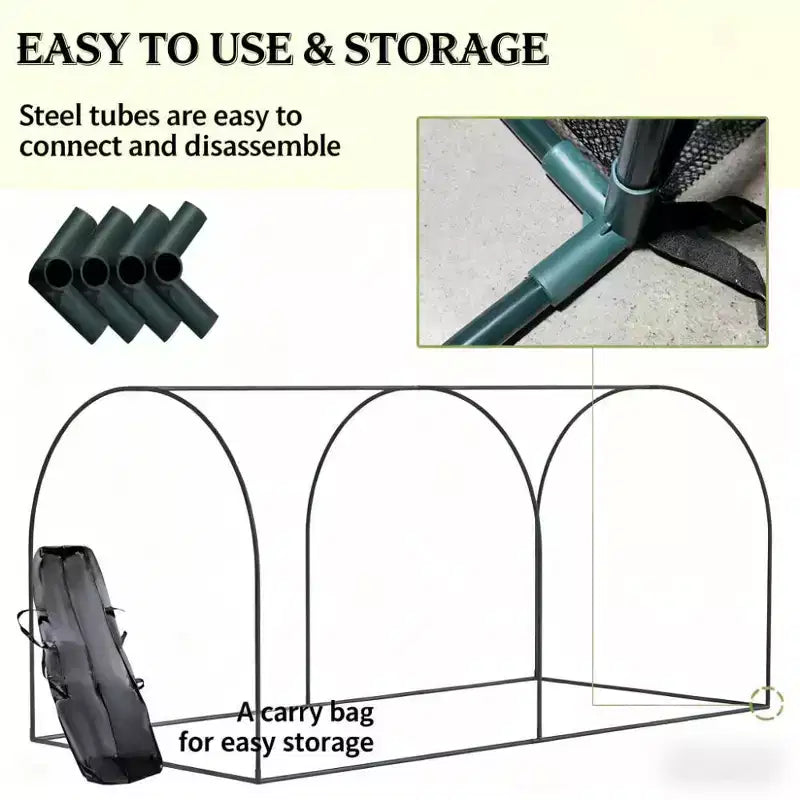 Plant Protection Tent,Crop Cage with Two Zippered Doors,Storage Bag and Ground Stakes, for Garden,Yard,Lawn