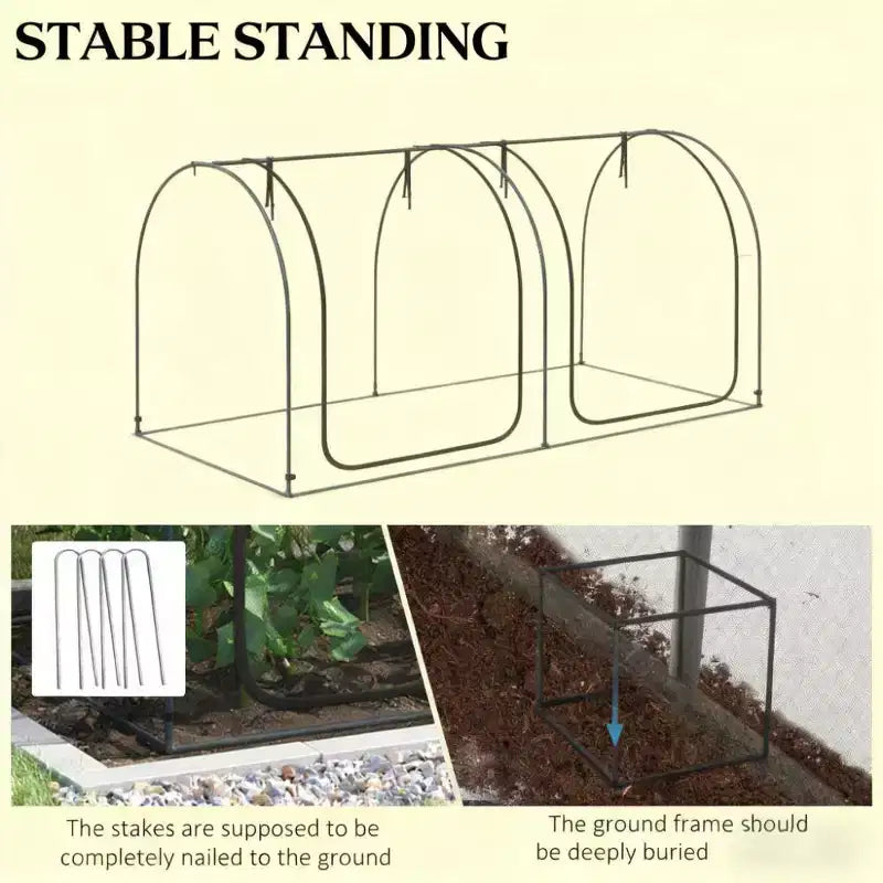 Plant Protection Tent,Crop Cage with Two Zippered Doors,Storage Bag and Ground Stakes, for Garden,Yard,Lawn