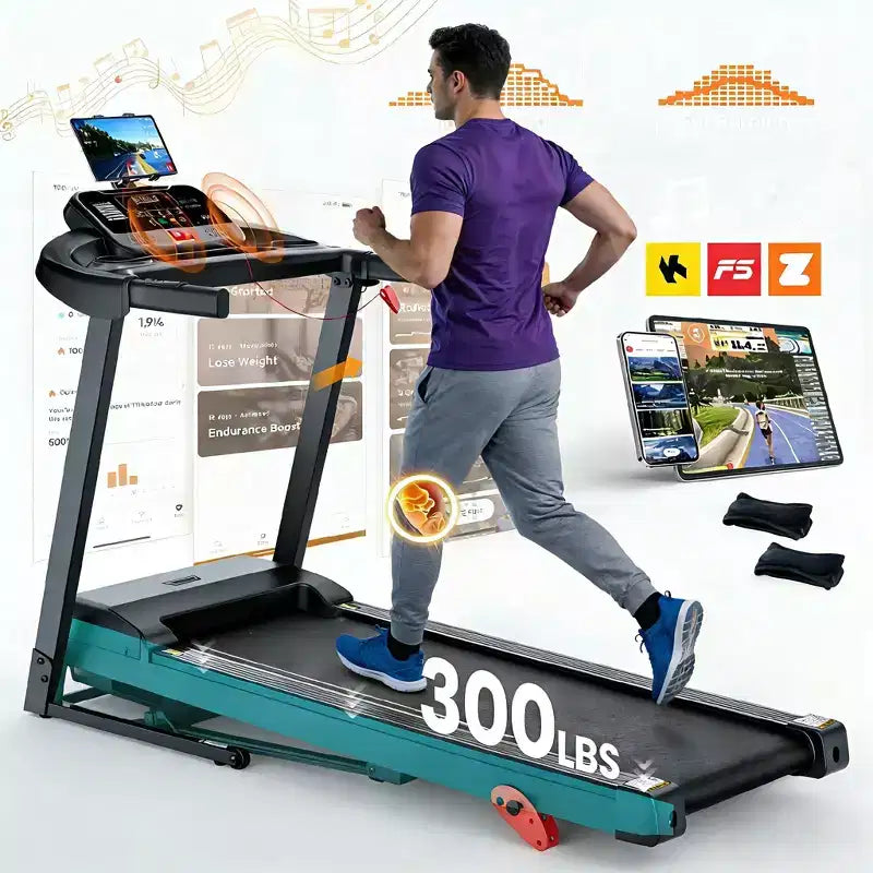 Portable Treadmill with Incline, 3.25HP Walking Pad with Handle Bar, 3-in-1 Foldable Treadmill for Home Office Small Space with Quiet Brushless