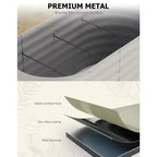 Galvanized Steel Raised Garden Beds, Rust-Resistant, Easy Assembly, for Outdoor Vegetables/Flowers, Beige, 2 Pcs, Available in Multiple Sizes