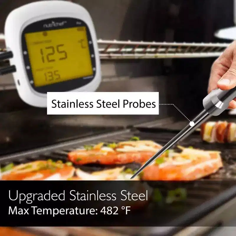 NutriChef PRTPWIRBBQ80PG Replacement BBQ Temperature Probes for Wireless Bluetooth Thermometer (2 Probes)