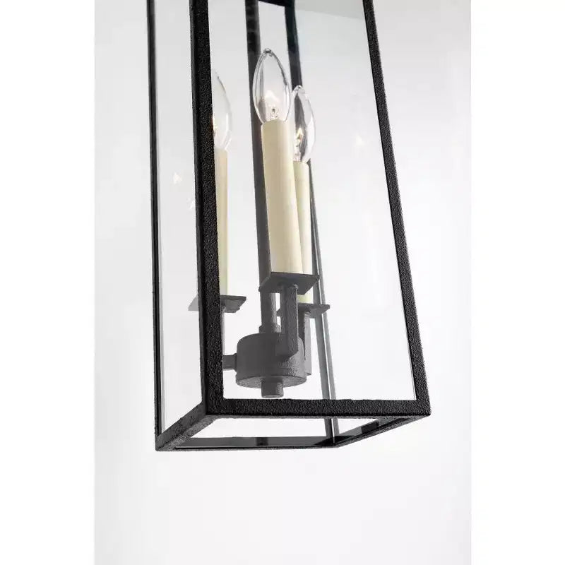 Beckham-3 Light Outdoor Pendant-6 Inches Wide by 21.25 Inches High-Forged Iron Finish