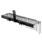 VEVOR 60 in Tow Behind Landscape Rake, 3 Point Hitch Lawn Dethatcher Rake, 26 Spring Steel Tines, for Category 1 Tractors, Rust-Resistant, Black