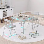 Folding Kids Table and Chair Set, Portable Activity Furniture, Metal Frame, for Classroom