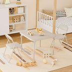 Folding Kids Table and Chair Set, Portable Activity Furniture, Metal Frame, for Classroom