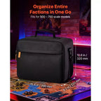 VEVOR Miniature Storage Carrying Figure Bag, Fits for 1:500-1:750 Scale Models,Miniature Transport Bag with Shoulder Strap, (Minis Not Included),Black