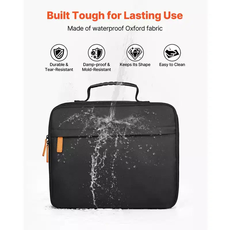 VEVOR Miniature Storage Carrying Figure Bag, Fits for 1:500-1:750 Scale Models,Miniature Transport Bag with Shoulder Strap, (Minis Not Included),Black