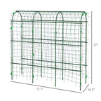 A-Frame Metal Arch Trellis for Outdoor Climbing Plants with Climbing Net