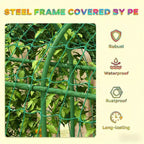 A-Frame Metal Arch Trellis for Outdoor Climbing Plants with Climbing Net