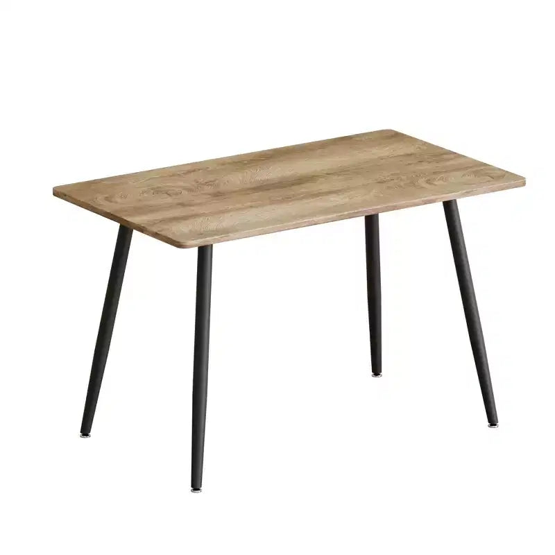 FurnitureR Modern Rectangular Dining Table with MDF Wood Top and Metal Legs, Kitchen Dining Room Table for Home Apartment Dining Space