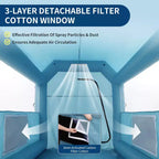 Inflatable Paint Booth - Portable Spray Tent with 3-Layer HEPA Filtration, 480W Blower, 210D Oxford Fabric for Car & Furniture