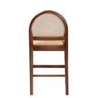 GDFStudio Geoffrey Bohemian Style Acacia Wood and Rattan Bar Stool