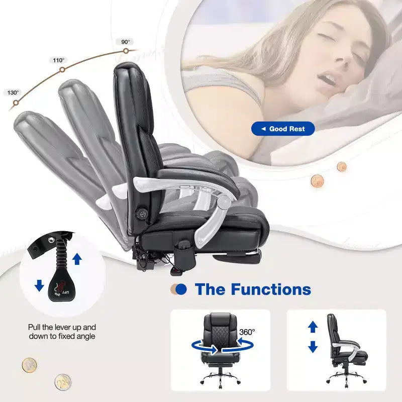 EROMMY Ergonomic Heated Massage Executive Chair
