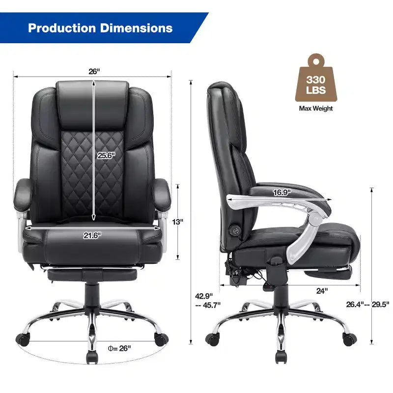 EROMMY Ergonomic Heated Massage Executive Chair