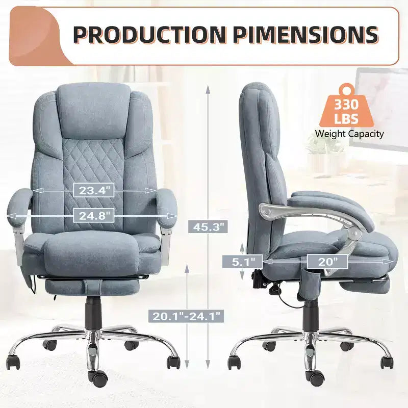 EROMMY Ergonomic Heated Massage Executive Chair