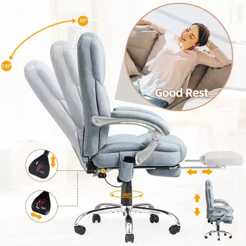 EROMMY Ergonomic Heated Massage Executive Chair