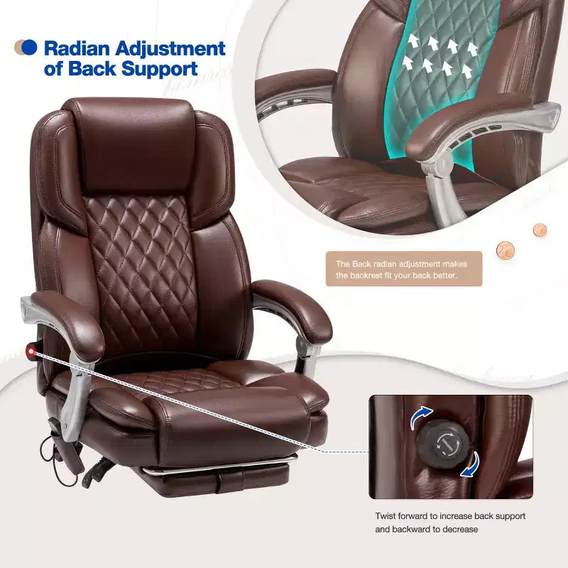 EROMMY Ergonomic Heated Massage Executive Chair
