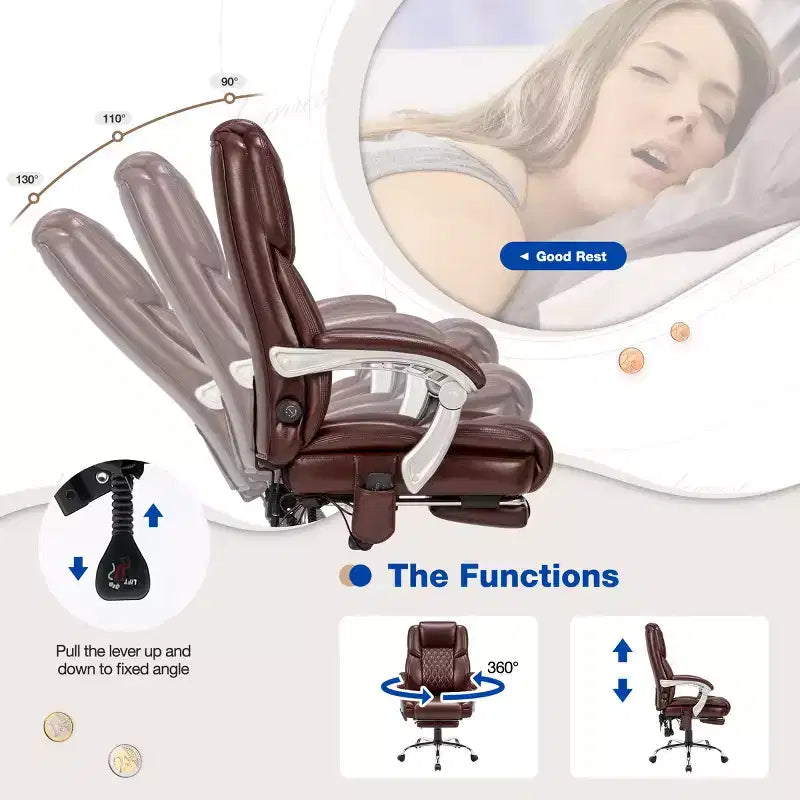 EROMMY Ergonomic Heated Massage Executive Chair