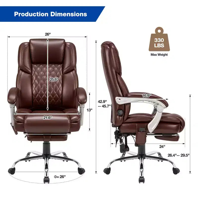 EROMMY Ergonomic Heated Massage Executive Chair