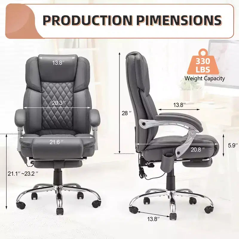 EROMMY Ergonomic Heated Massage Executive Chair