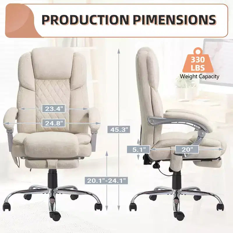 EROMMY Ergonomic Heated Massage Executive Chair