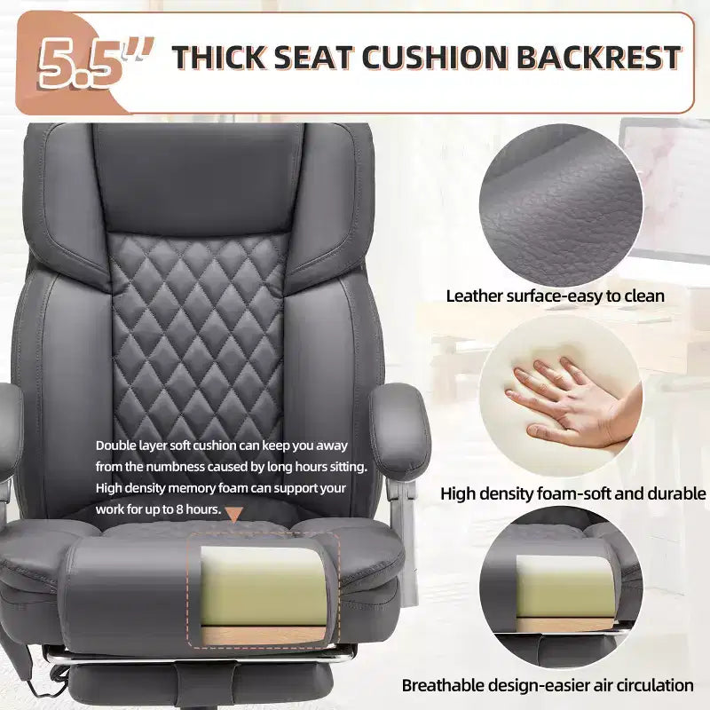 EROMMY Ergonomic Heated Massage Executive Chair