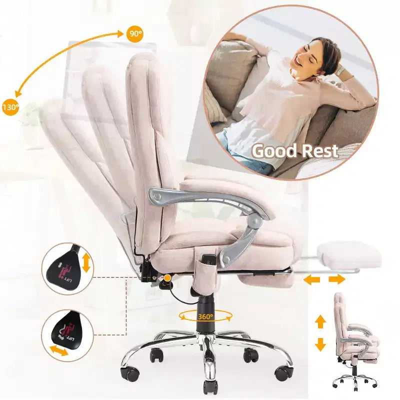 EROMMY Ergonomic Heated Massage Executive Chair