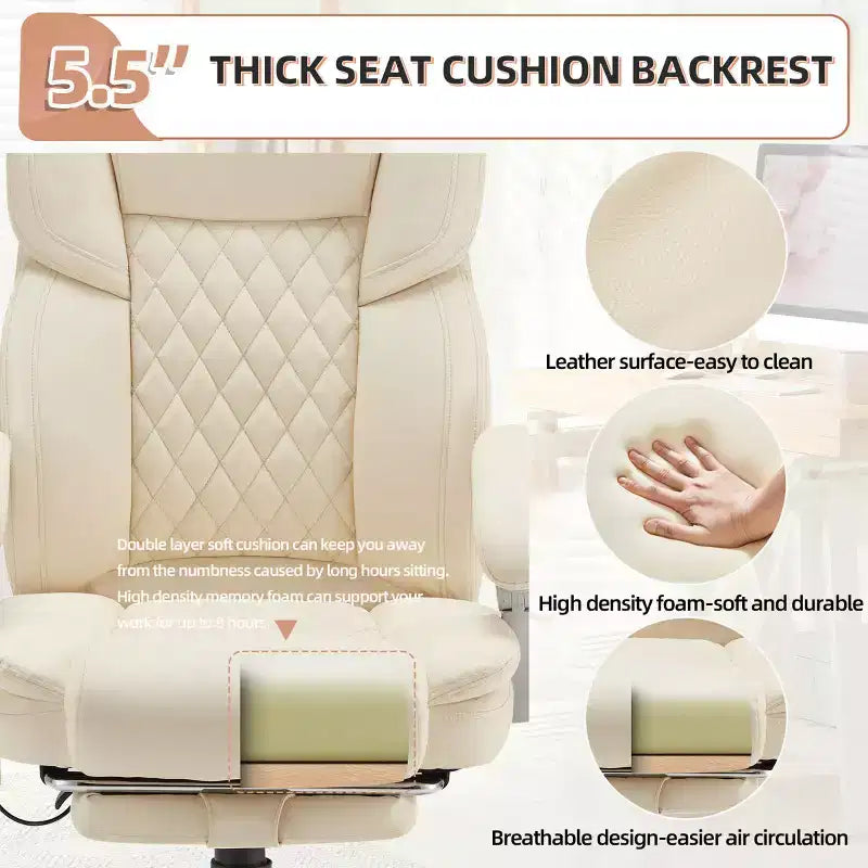 EROMMY Ergonomic Heated Massage Executive Chair