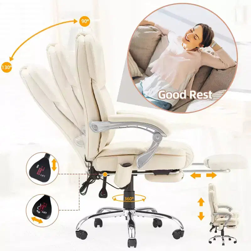 EROMMY Ergonomic Heated Massage Executive Chair