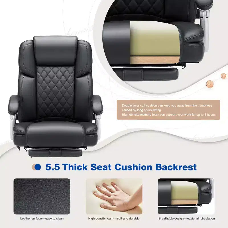 EROMMY Ergonomic Heated Massage Executive Chair