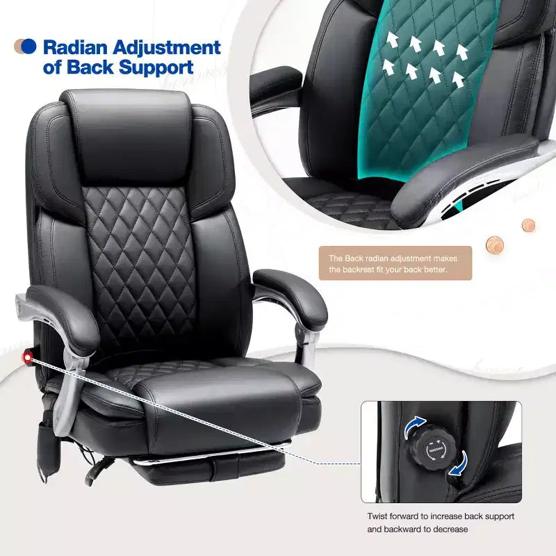 EROMMY Ergonomic Heated Massage Executive Chair
