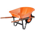 5 Cu. Ft. Wheelbarrow Cart with 265 lbs Capacity, One Wheel Design, 16 Wide Track Wheels for Lawn and Farm